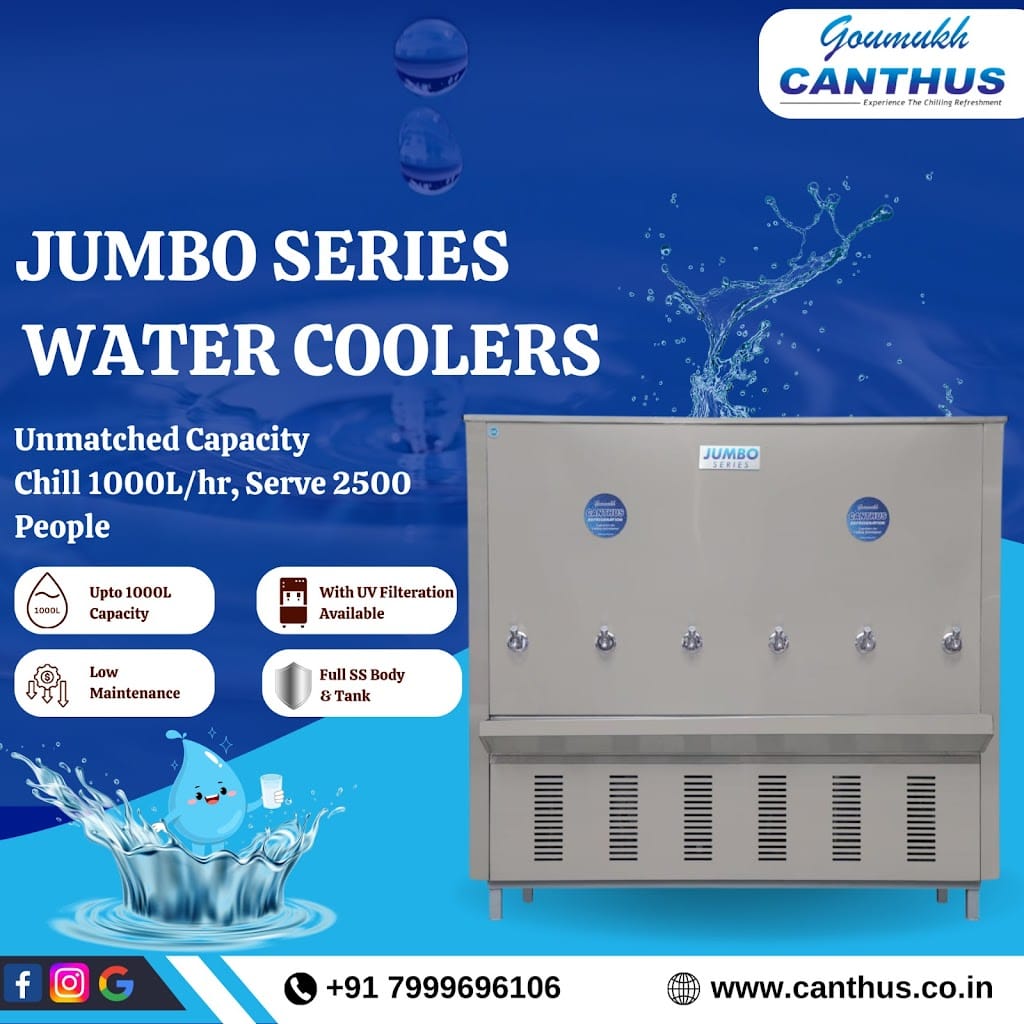 Govmukh Canthus Jumbo Series Water Cooler: Unmatched Capacity and Reliability