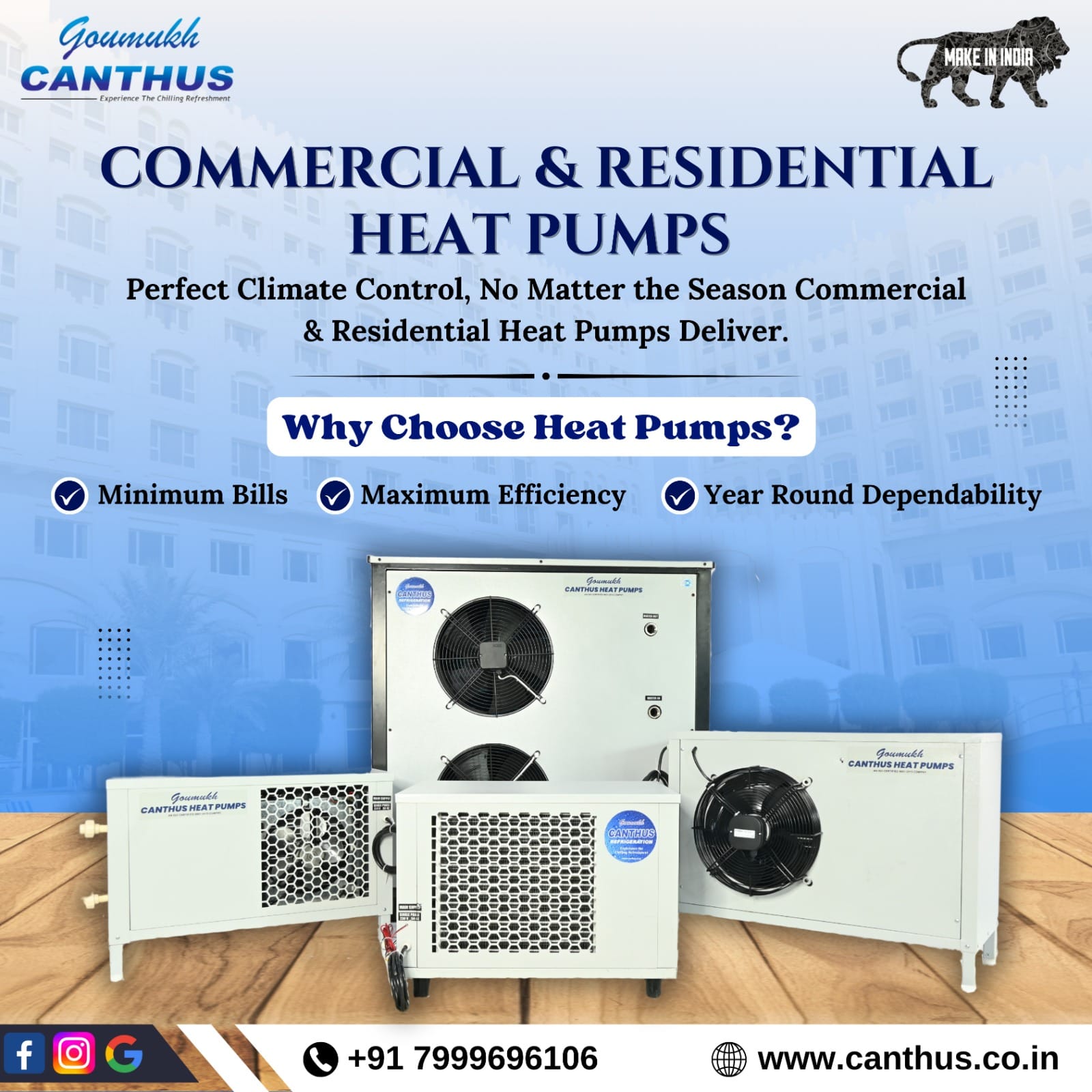 Efficient Heating and Cooling with Canthus Refrigeration Pvt. Ltd. Heat Pumps